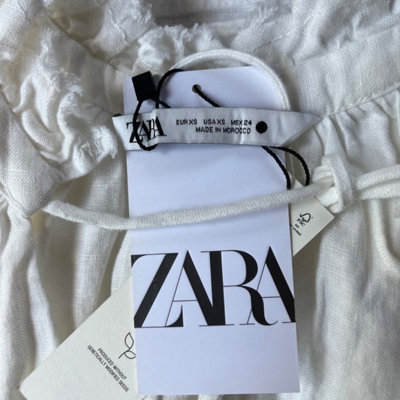 FRAYED LINEN TOP - Picture 3 of 9